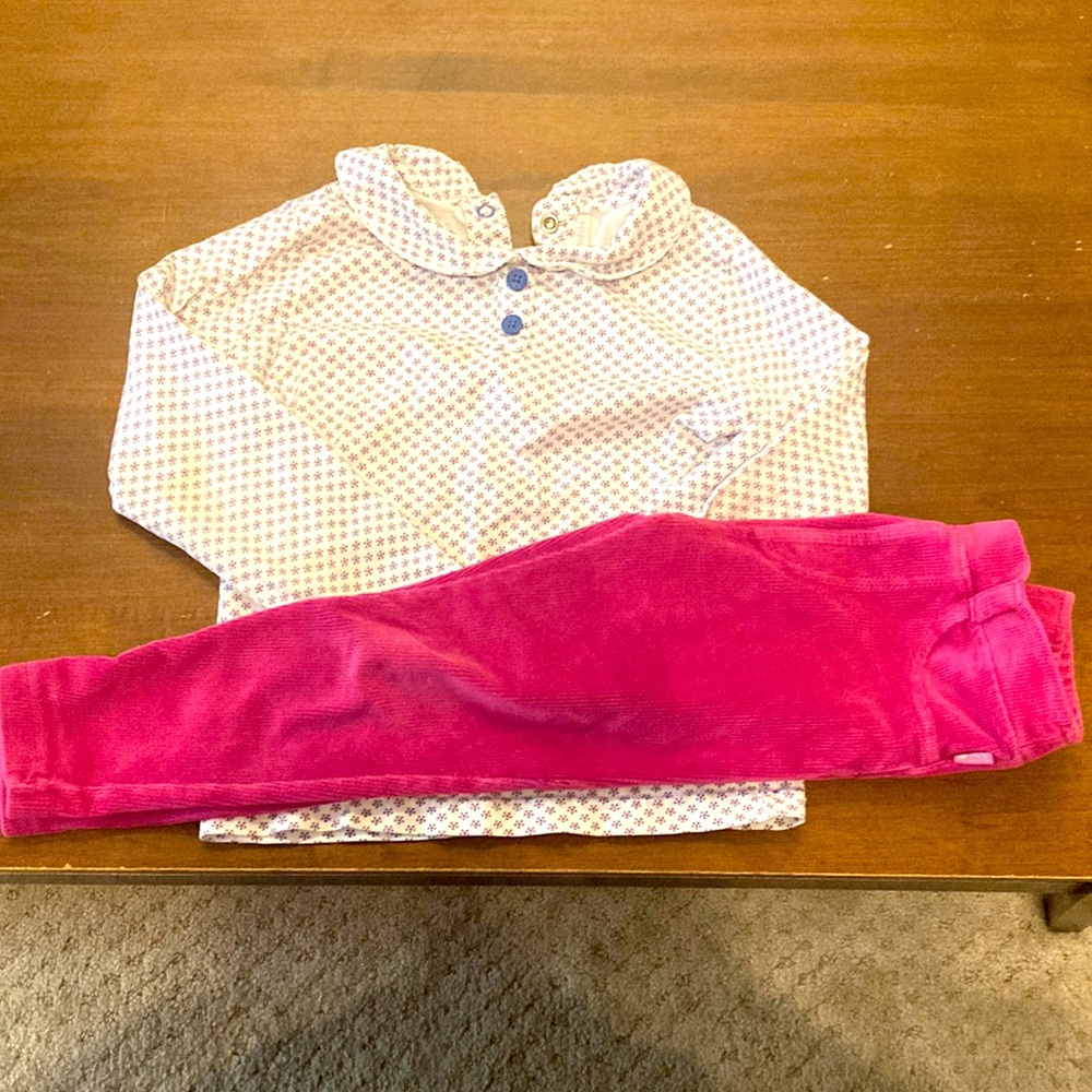 JoJo Maman Bebe two piece outfit, size 3-4